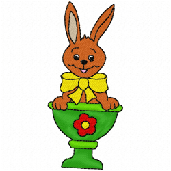 Rabbits Embroidery Design 1 Rabbits Embroidery Design 1